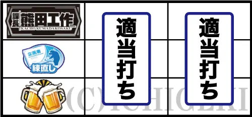 課長 熊田工作 スロットの上段バー停止時の打ち方画像