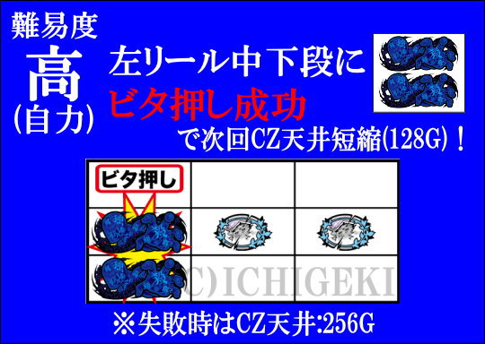 パチスロかまいたちの夜の運命分岐モード2連シルエット図柄ビタ