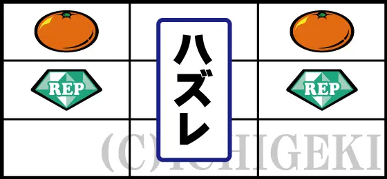 キングクリエーター30のリーチ目「小役ダブルテンパイハズレ」
