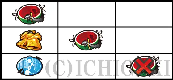 パチスロ傷物語 -始マリノ刻-のチャンス目の停止型