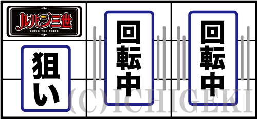 Sルパン三世の左リールにBAR狙いの画像