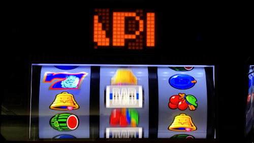 SLOTマッピーの消灯演出の画面