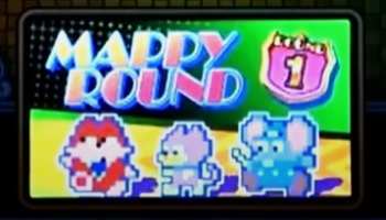 SLOTマッピーのAT「マッピーラウンド(MR)」突入画面