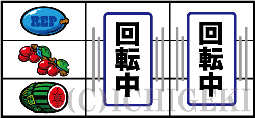 SLOTマッピーのリーチ目(1確目+2確目)