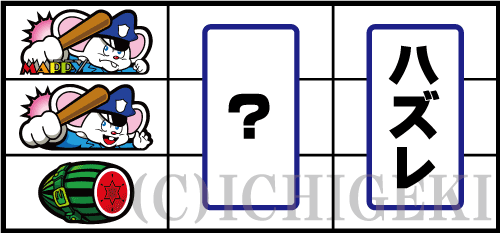SLOTマッピーのリーチ目(小役ハズレ目)