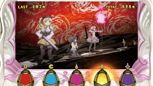 SLOT劇場版 魔法少女まどか☆マギカ[前編]始まりの物語／[後編]永遠の物語のソウルジェム発光時の画面