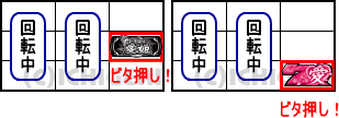 いろはに愛姫のBAR図柄をビタ押しor赤7を下段にビタ押し