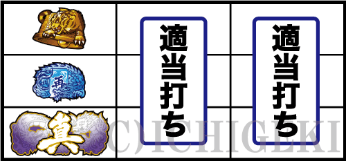 麻雀格闘倶楽部 真の下段BAR停止時の打ち方手順「中･右リール適当打ちでOK」