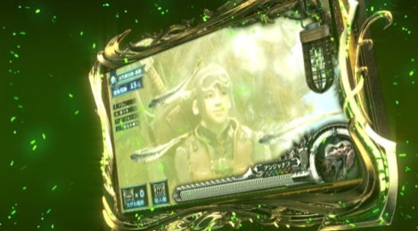 パチスロ モンスターハンター:ワールド™の強ハンタークラッシュ画面