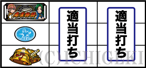 パチスロ麻雀物語4の上段BAR停止時の打ち方手順