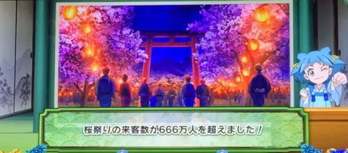 政宗３の猫御前速報演出「666万人」の画像