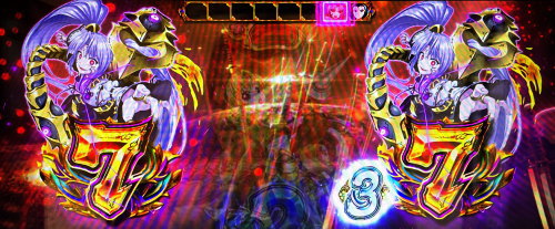 パチスロ戦国乙女 暁の関ヶ原-DARKNESS-の7G目の液晶画像