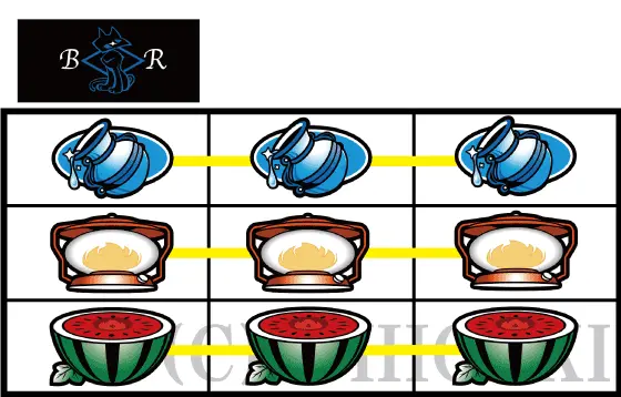 パチスロナイツの小役平行揃い