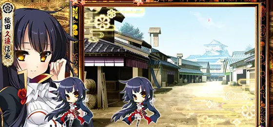 パチスロ　戦国†恋姫のミニキャラ出現演出