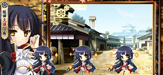 パチスロ　戦国†恋姫のミニキャラ出現演出