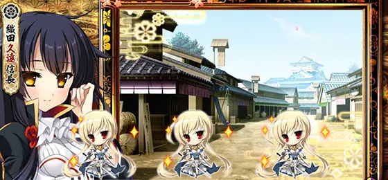 パチスロ　戦国†恋姫のミニキャラ出現演出