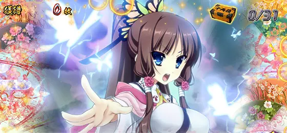 パチスロ　戦国†恋姫の姫くりパネル①(結菜選択時)