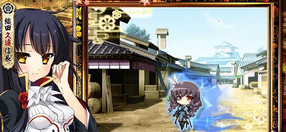 パチスロ　戦国†恋姫のキャラ通過演出「喜重(青)」