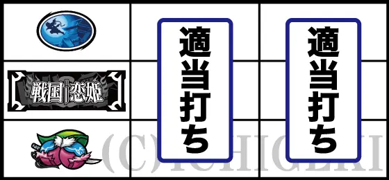 パチスロ　戦国†恋姫のチェリー停止時の打ち方手順(適当打ちでOK)