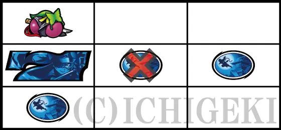 パチスロ　戦国†恋姫のリーチ目Bの停止型