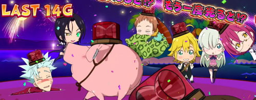 パチスロ七つの大罪のエピソード告知画面