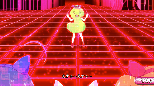 パチスロツインエンジェルPARTYのレバーオン時のチャンスアップの画面