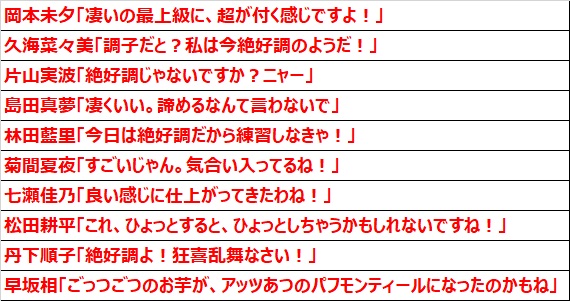パチスロ Wake Up, Girls！Seven Memoriesの返答パターン④【赤】