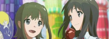 パチスロ Wake Up, Girls！Seven Memoriesの終了画面(制服2人)