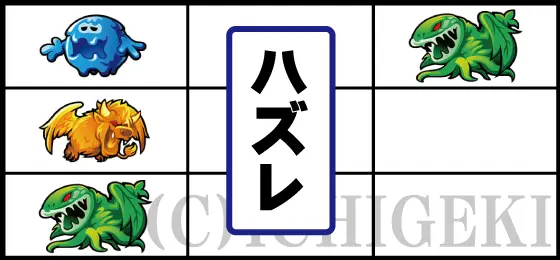ワードオブライツⅡのリーチ目「代表的な停止型」