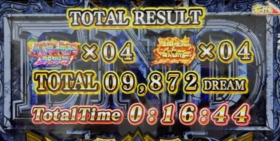 パチンコPビッグドリーム3 77ver.の「9,872 DREAM」画像