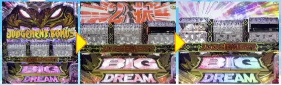 パチンコPビッグドリーム3 77ver.のJUDGEMENT BONUS画像