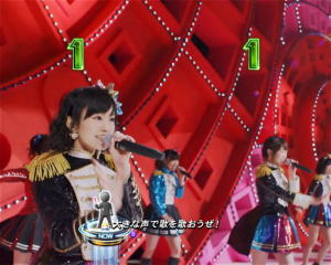 ぱちんこ AKB48 ワン・ツー・スリー!! の1図柄テンパイの画像