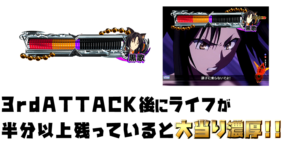 パチンコPハイスクールD×D 真紅のDragonic Duel:黒歌のライフの画像