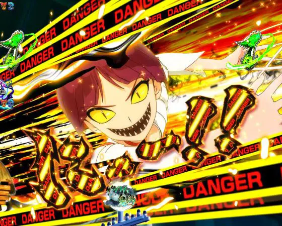 パチンコスマパチゲゲゲの鬼太郎 獅子奮迅SPのDANGER柄カットイン画像
