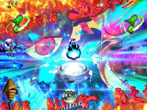 パチンコスマパチゲゲゲの鬼太郎 獅子奮迅SPの鬼太郎VSバックベアードリーチボタン画像