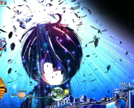 パチンコスマパチゲゲゲの鬼太郎 獅子奮迅SPの月光ランプEF予告鬼太郎あり画像
