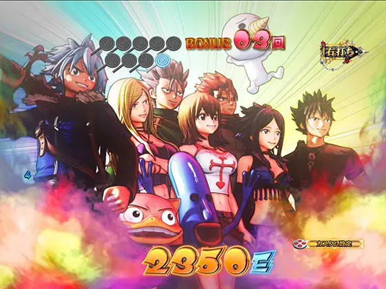 パチンコスマパチ RAVE 覚聖ループのVS四天魔王BONUS(仲間集合+プルー登場)