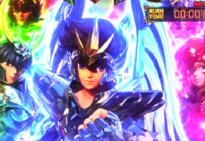 パチンコe聖闘士星矢 超流星CliMAX349の青銅聖闘士カットイン発生画像