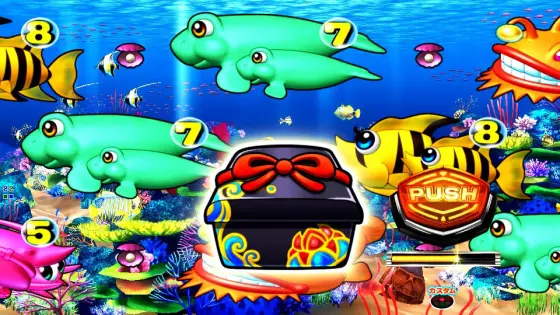 パチンコe新海物語349の玉手箱演出
