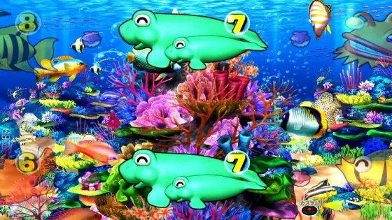 パチンコe新海物語349の珊瑚礁リーチ