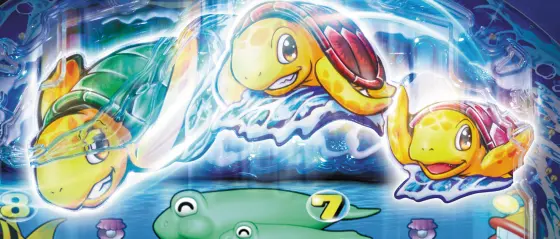 パチンコe新海物語349のカメ役物ウェーブ