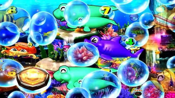 パチンコe新海物語349の泡予告