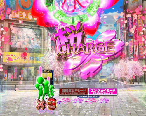 パチンコぱちんこ AKB48 桜 LIGHT ver.の桜CAHRGE画像