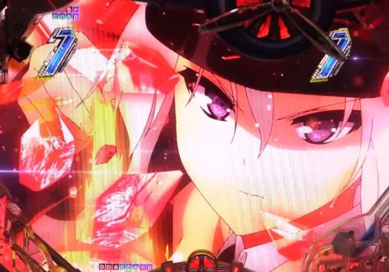 パチンコPアズールレーン THE ANIMATION 異次元トリガーのエンタープライズSPSPリーチ赤カットイン画像