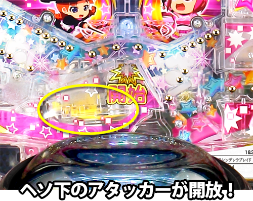 パチンコ機種名のゲーム数リセット時のアタッカー