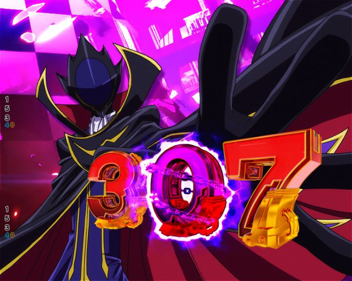 パチンコP コードギアス 反逆のルルーシュ Rebellion to Re;surrectionの中図柄0停止画像