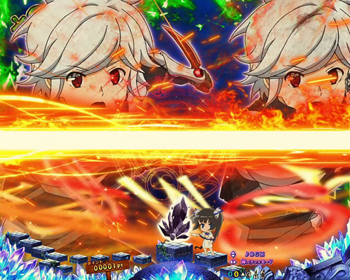 パチンコPフィーバーダンジョンに出会いを求めるのは間違っているだろうかのノーマルリーチ:リーチライン(赤)