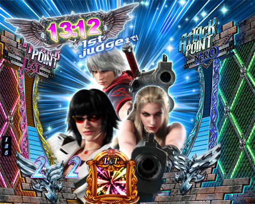 パチンコPデビルメイクライ4 クレイジーバトルのレディ&トリッシュ&ネロ