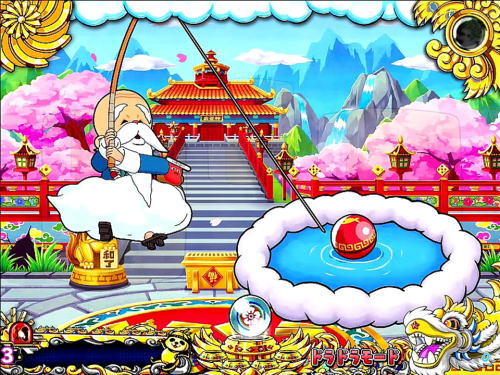 パチンコPドラドラ天国さんきゅー2000Ver.の釣り予告