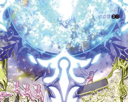 パチンコデジハネP聖戦士ダンバイン2 ZEROSONICのエフェクト予告:青